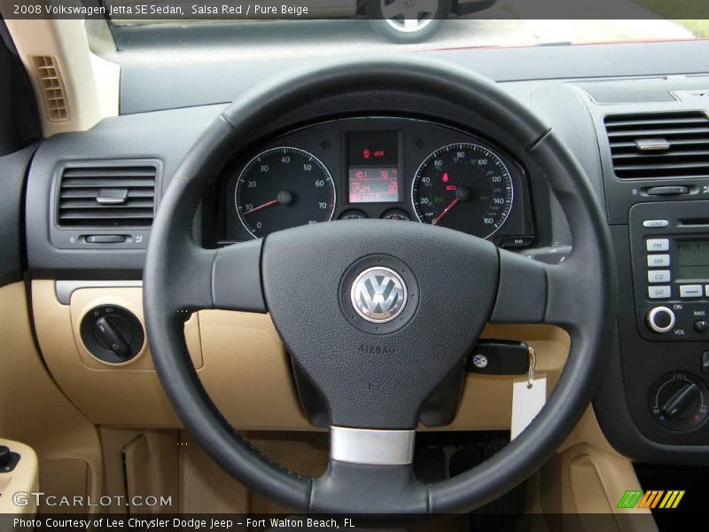 Salsa Red / Pure Beige 2008 Volkswagen Jetta SE Sedan