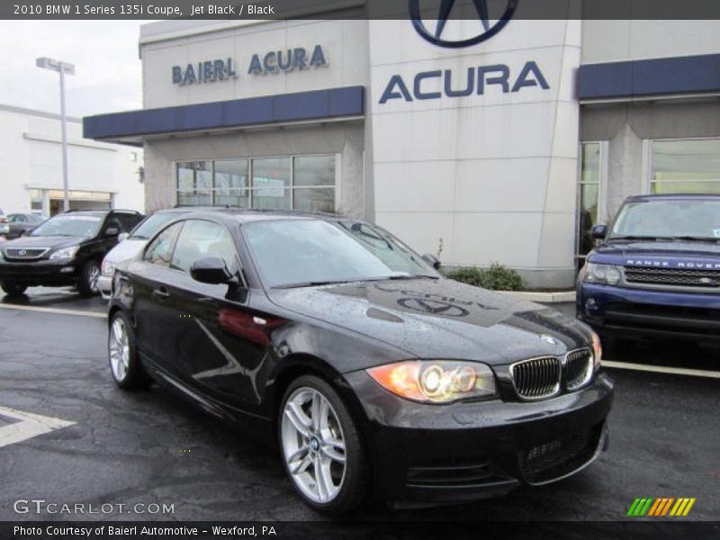 Jet Black / Black 2010 BMW 1 Series 135i Coupe