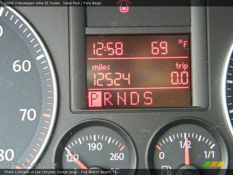 Salsa Red / Pure Beige 2008 Volkswagen Jetta SE Sedan