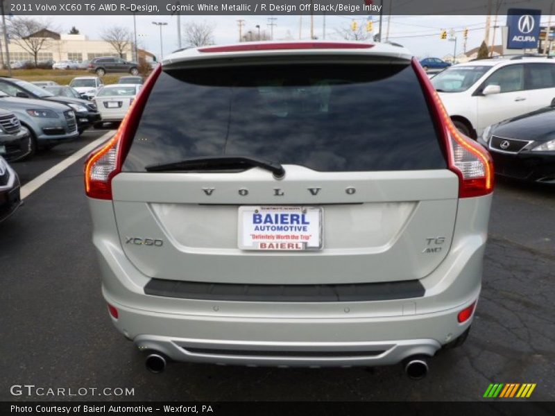 Cosmic White Metallic / R Design Off Black/Beige Inlay 2011 Volvo XC60 T6 AWD R-Design