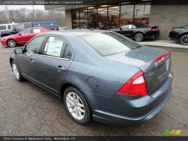 Steel Blue Metallic / Charcoal Black 2012 Ford Fusion SEL