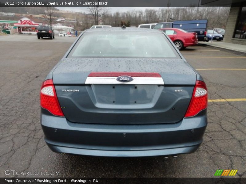 Steel Blue Metallic / Charcoal Black 2012 Ford Fusion SEL