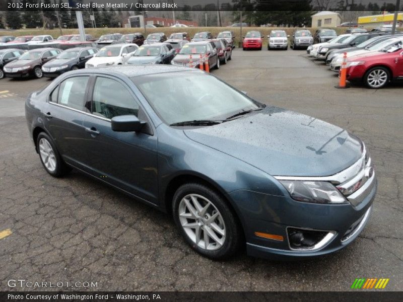 Steel Blue Metallic / Charcoal Black 2012 Ford Fusion SEL
