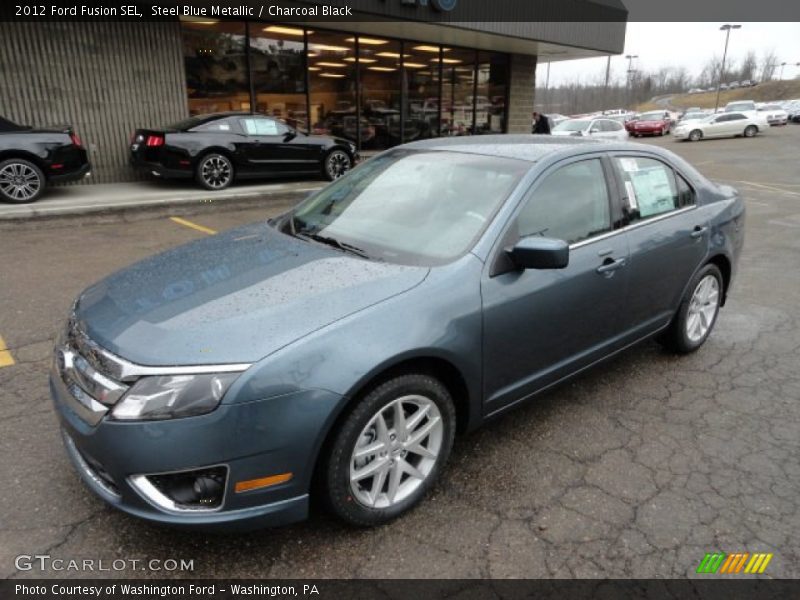 Steel Blue Metallic / Charcoal Black 2012 Ford Fusion SEL