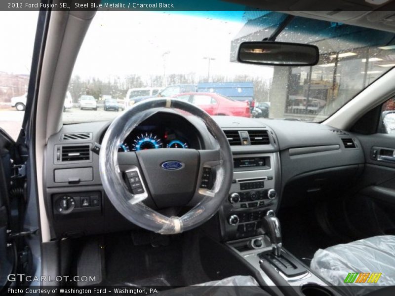 Steel Blue Metallic / Charcoal Black 2012 Ford Fusion SEL