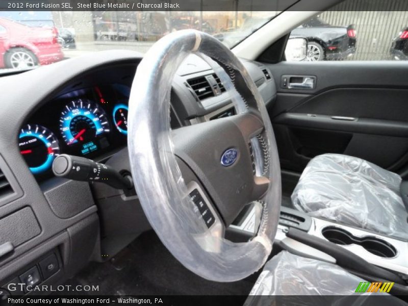 Steel Blue Metallic / Charcoal Black 2012 Ford Fusion SEL