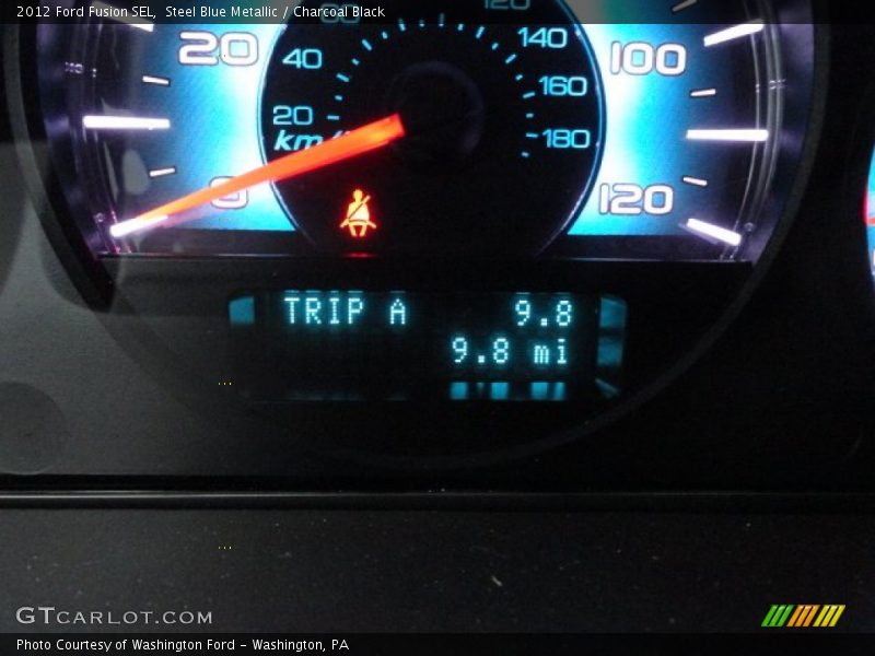 Steel Blue Metallic / Charcoal Black 2012 Ford Fusion SEL