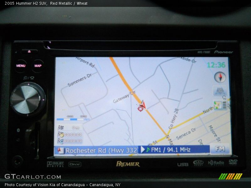 Navigation of 2005 H2 SUV