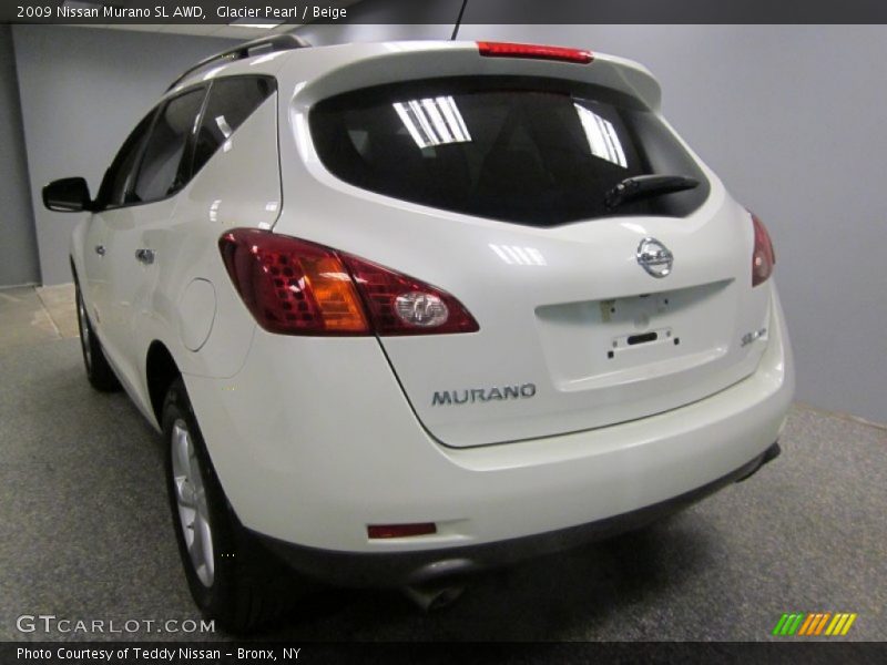 Glacier Pearl / Beige 2009 Nissan Murano SL AWD