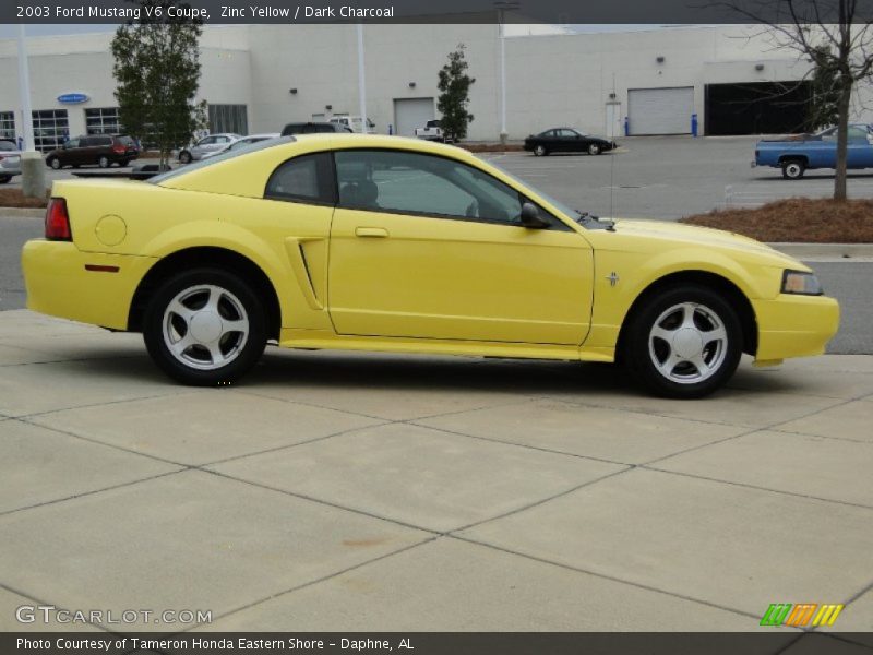 Zinc Yellow / Dark Charcoal 2003 Ford Mustang V6 Coupe