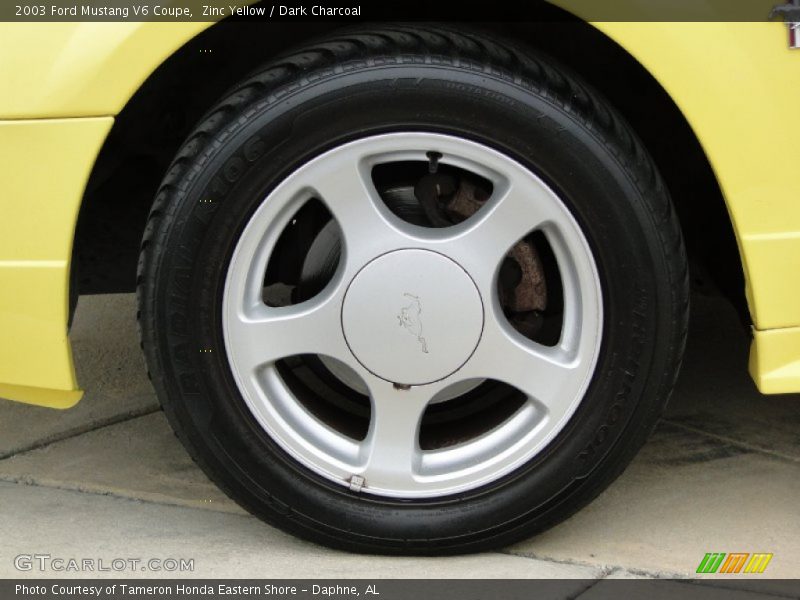 Zinc Yellow / Dark Charcoal 2003 Ford Mustang V6 Coupe