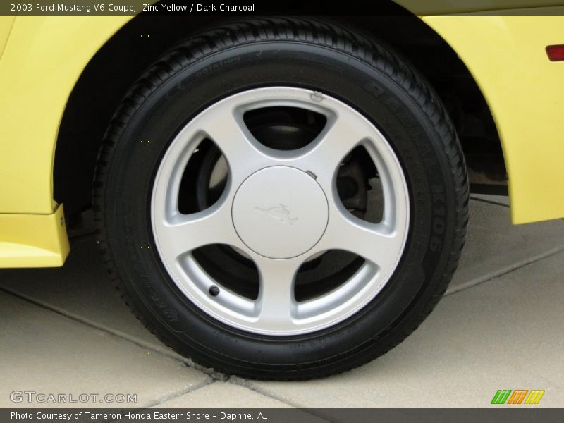 Zinc Yellow / Dark Charcoal 2003 Ford Mustang V6 Coupe