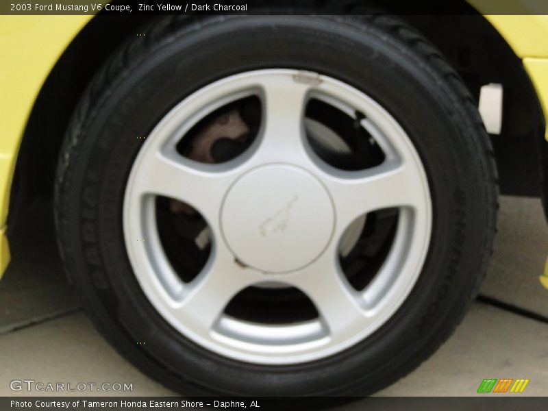 Zinc Yellow / Dark Charcoal 2003 Ford Mustang V6 Coupe
