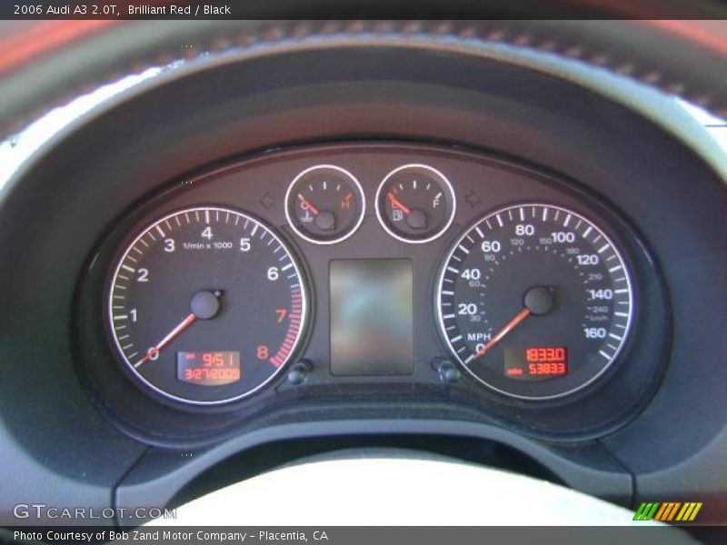 Brilliant Red / Black 2006 Audi A3 2.0T