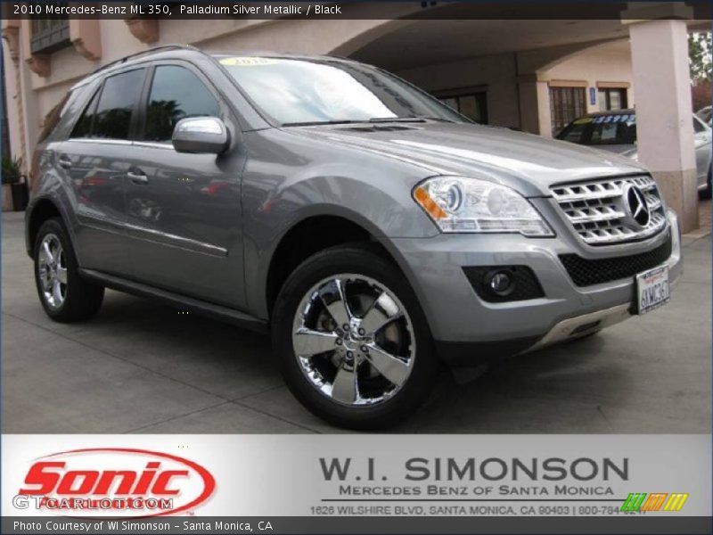 Palladium Silver Metallic / Black 2010 Mercedes-Benz ML 350