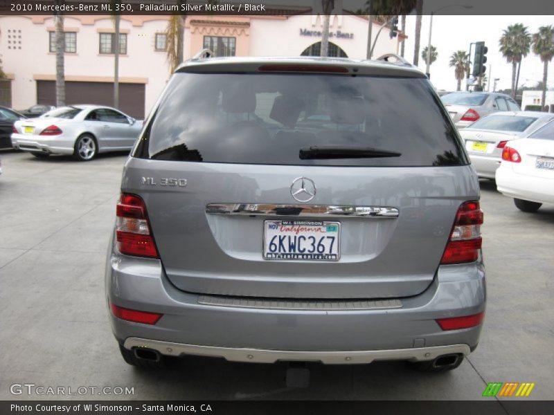 Palladium Silver Metallic / Black 2010 Mercedes-Benz ML 350
