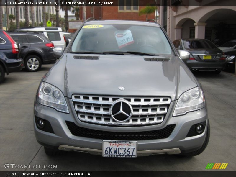 Palladium Silver Metallic / Black 2010 Mercedes-Benz ML 350