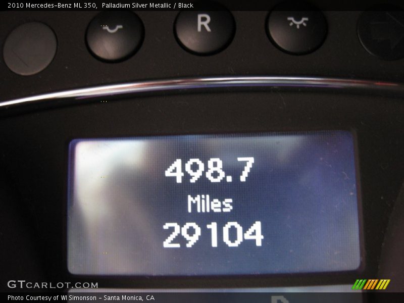 Palladium Silver Metallic / Black 2010 Mercedes-Benz ML 350