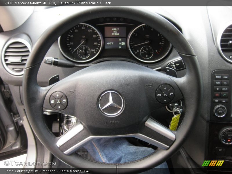 Palladium Silver Metallic / Black 2010 Mercedes-Benz ML 350