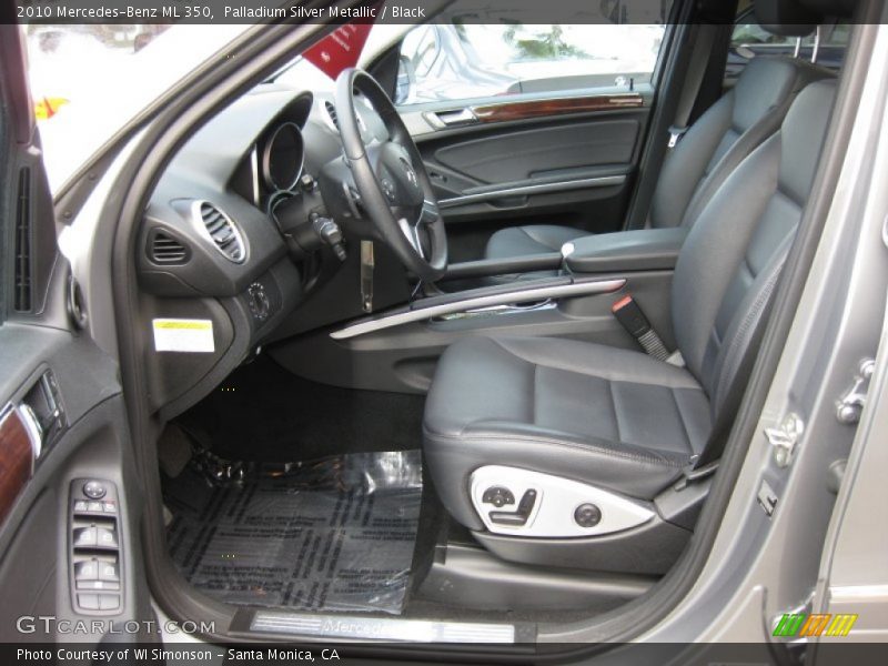 Palladium Silver Metallic / Black 2010 Mercedes-Benz ML 350