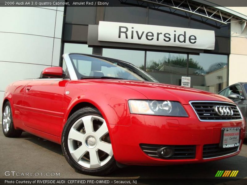 Amulet Red / Ebony 2006 Audi A4 3.0 quattro Cabriolet