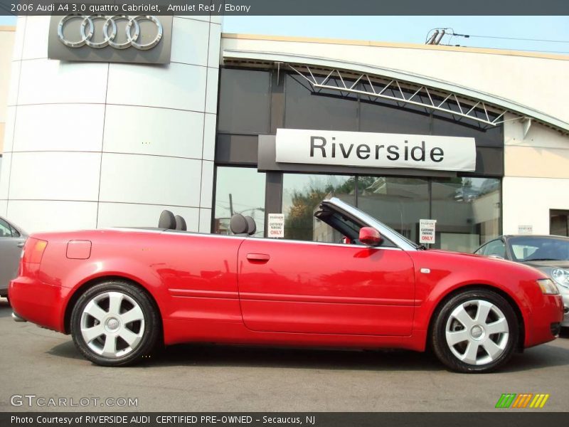 Amulet Red / Ebony 2006 Audi A4 3.0 quattro Cabriolet