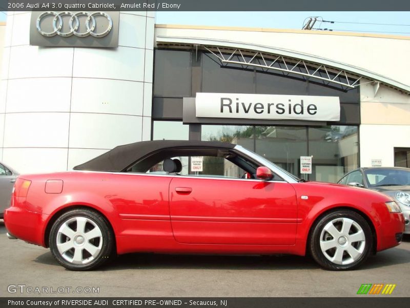 Amulet Red / Ebony 2006 Audi A4 3.0 quattro Cabriolet