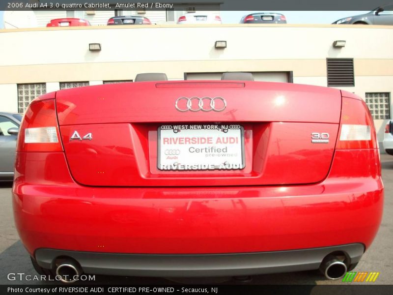 Amulet Red / Ebony 2006 Audi A4 3.0 quattro Cabriolet