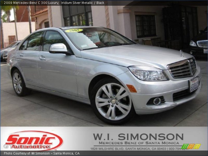 Iridium Silver Metallic / Black 2009 Mercedes-Benz C 300 Luxury