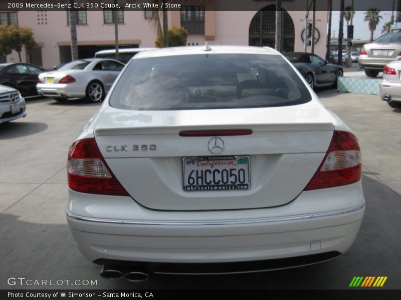 Arctic White / Stone 2009 Mercedes-Benz CLK 350 Coupe