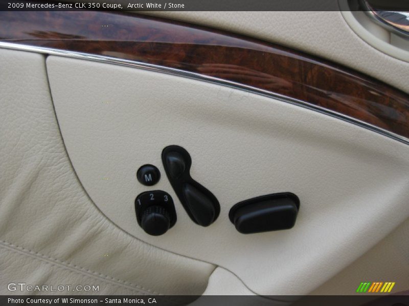 Arctic White / Stone 2009 Mercedes-Benz CLK 350 Coupe