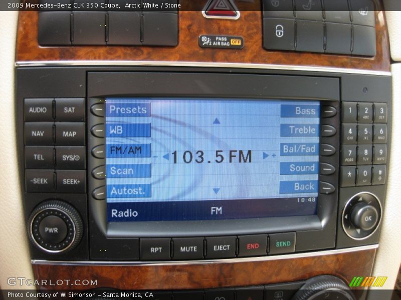 Arctic White / Stone 2009 Mercedes-Benz CLK 350 Coupe