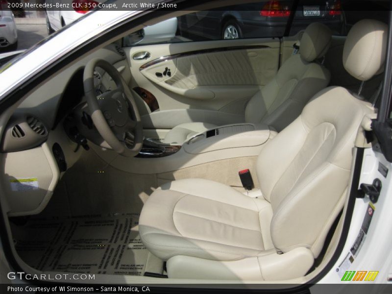 Arctic White / Stone 2009 Mercedes-Benz CLK 350 Coupe