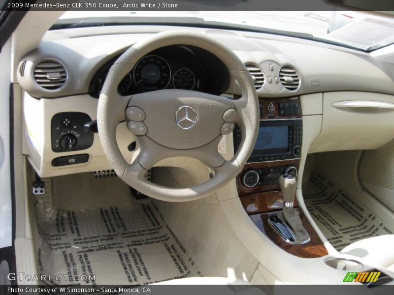 Arctic White / Stone 2009 Mercedes-Benz CLK 350 Coupe