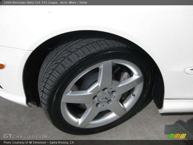 Arctic White / Stone 2009 Mercedes-Benz CLK 350 Coupe