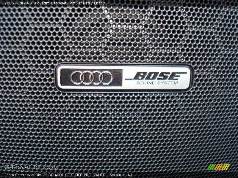 Amulet Red / Ebony 2006 Audi A4 3.0 quattro Cabriolet