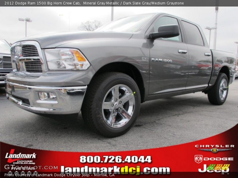 Mineral Gray Metallic / Dark Slate Gray/Medium Graystone 2012 Dodge Ram 1500 Big Horn Crew Cab