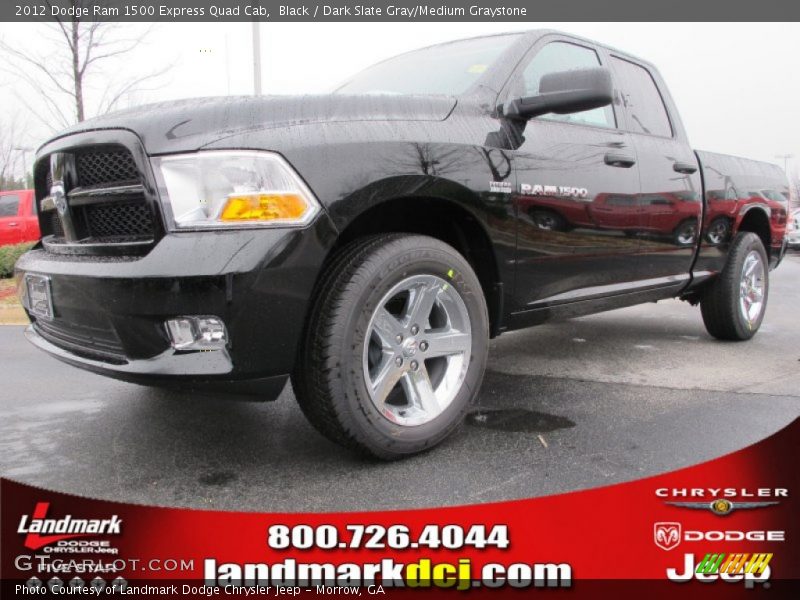 Black / Dark Slate Gray/Medium Graystone 2012 Dodge Ram 1500 Express Quad Cab
