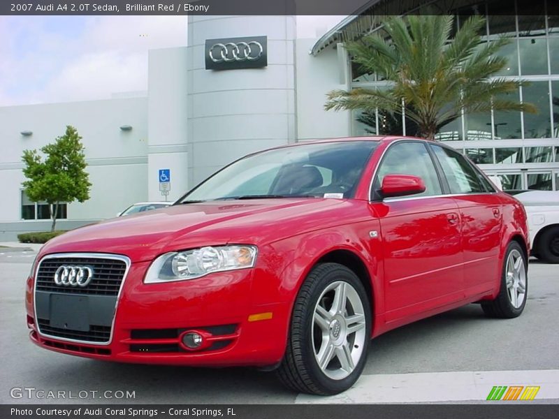 Brilliant Red / Ebony 2007 Audi A4 2.0T Sedan