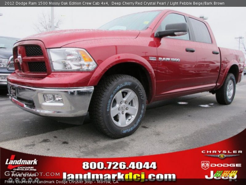 Deep Cherry Red Crystal Pearl / Light Pebble Beige/Bark Brown 2012 Dodge Ram 1500 Mossy Oak Edition Crew Cab 4x4