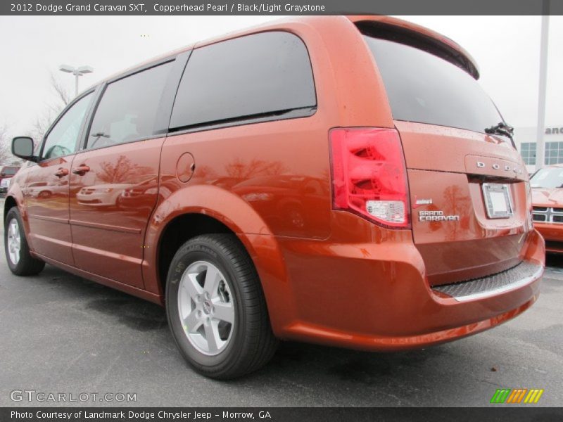 Copperhead Pearl / Black/Light Graystone 2012 Dodge Grand Caravan SXT
