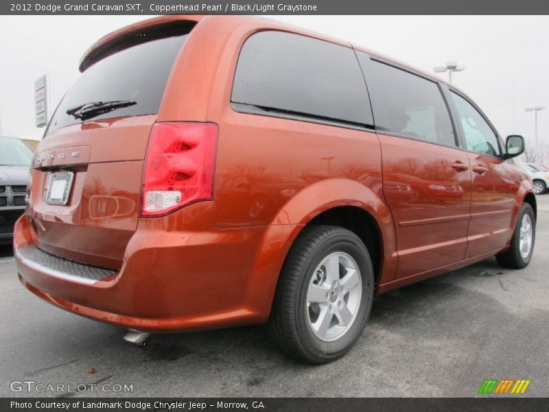Copperhead Pearl / Black/Light Graystone 2012 Dodge Grand Caravan SXT
