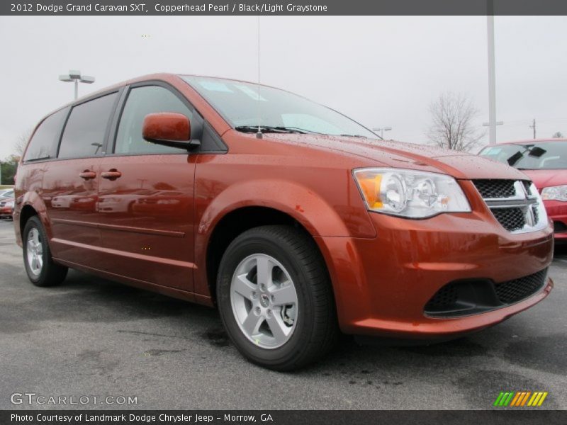 Copperhead Pearl / Black/Light Graystone 2012 Dodge Grand Caravan SXT