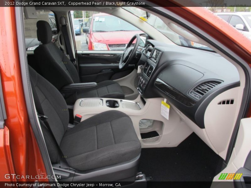 Copperhead Pearl / Black/Light Graystone 2012 Dodge Grand Caravan SXT