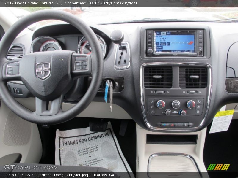Copperhead Pearl / Black/Light Graystone 2012 Dodge Grand Caravan SXT