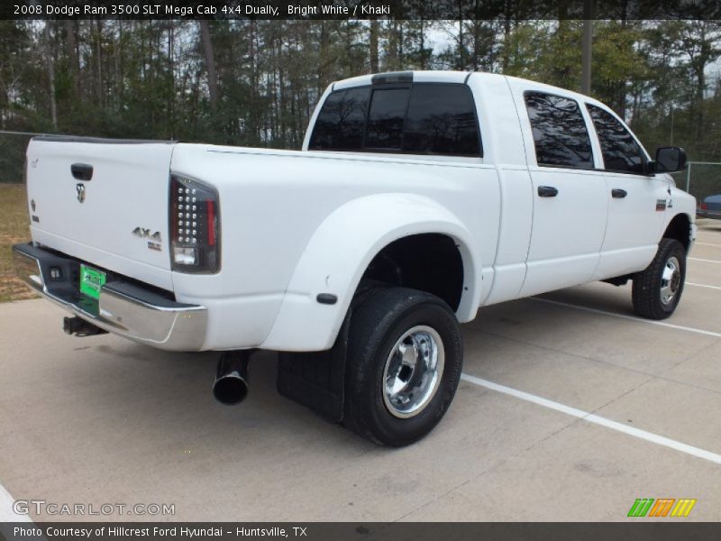Bright White / Khaki 2008 Dodge Ram 3500 SLT Mega Cab 4x4 Dually