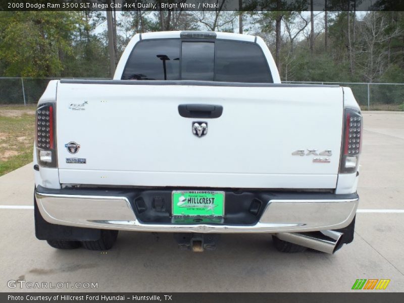 Bright White / Khaki 2008 Dodge Ram 3500 SLT Mega Cab 4x4 Dually