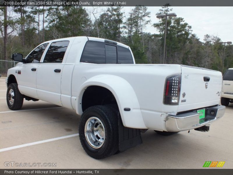 Bright White / Khaki 2008 Dodge Ram 3500 SLT Mega Cab 4x4 Dually