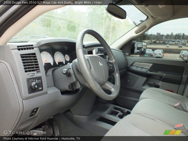 Bright White / Khaki 2008 Dodge Ram 3500 SLT Mega Cab 4x4 Dually