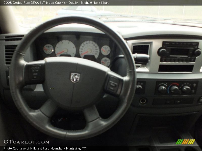 Bright White / Khaki 2008 Dodge Ram 3500 SLT Mega Cab 4x4 Dually
